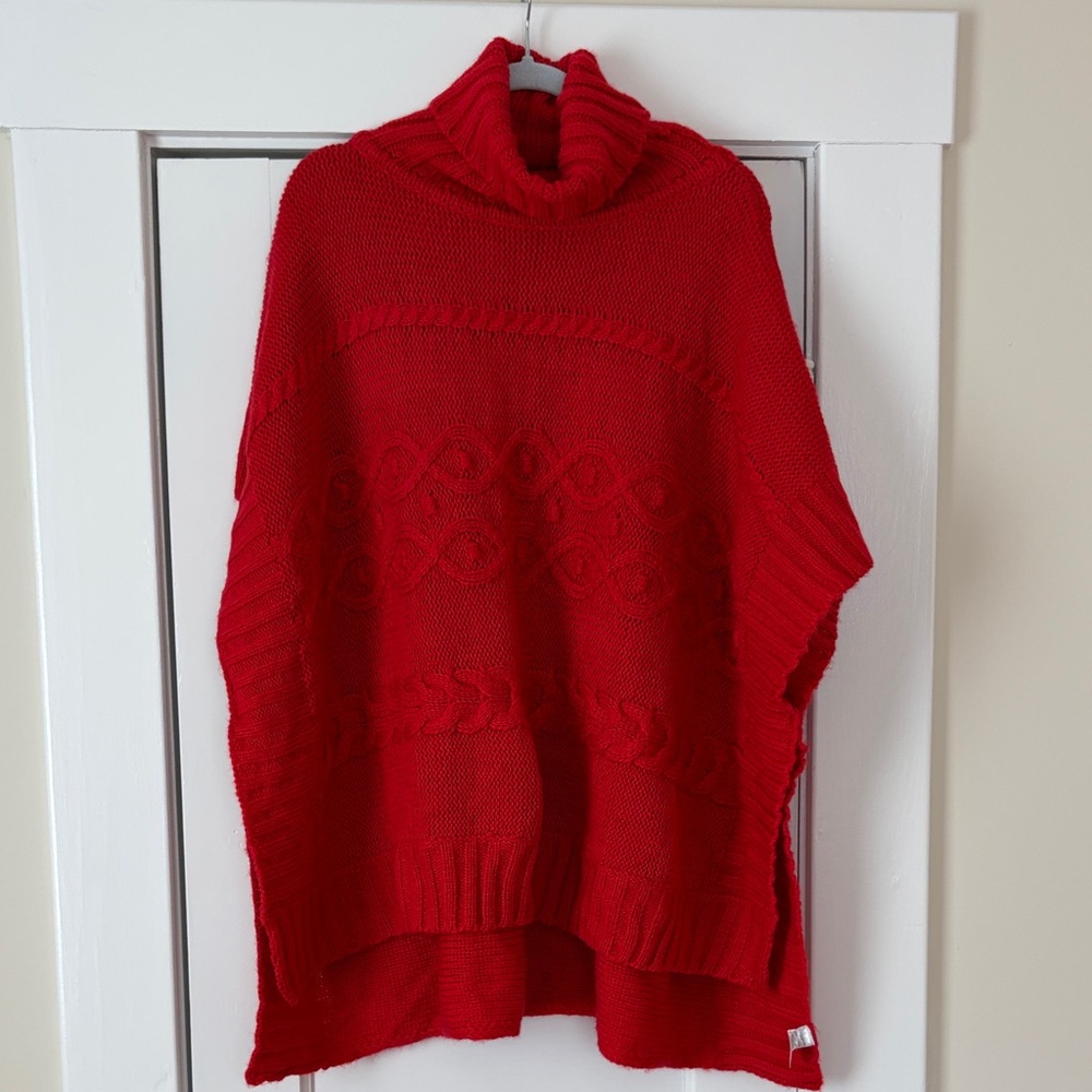LOFT Vibrant Red Cowl Neck Sweater